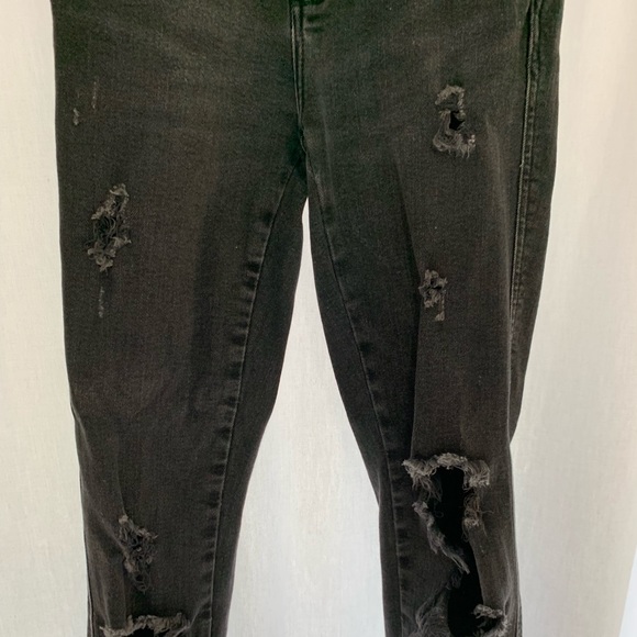 Zara Trafaluc Denimwear Dark Grey Ripped Skinny - Picture 2 of 6